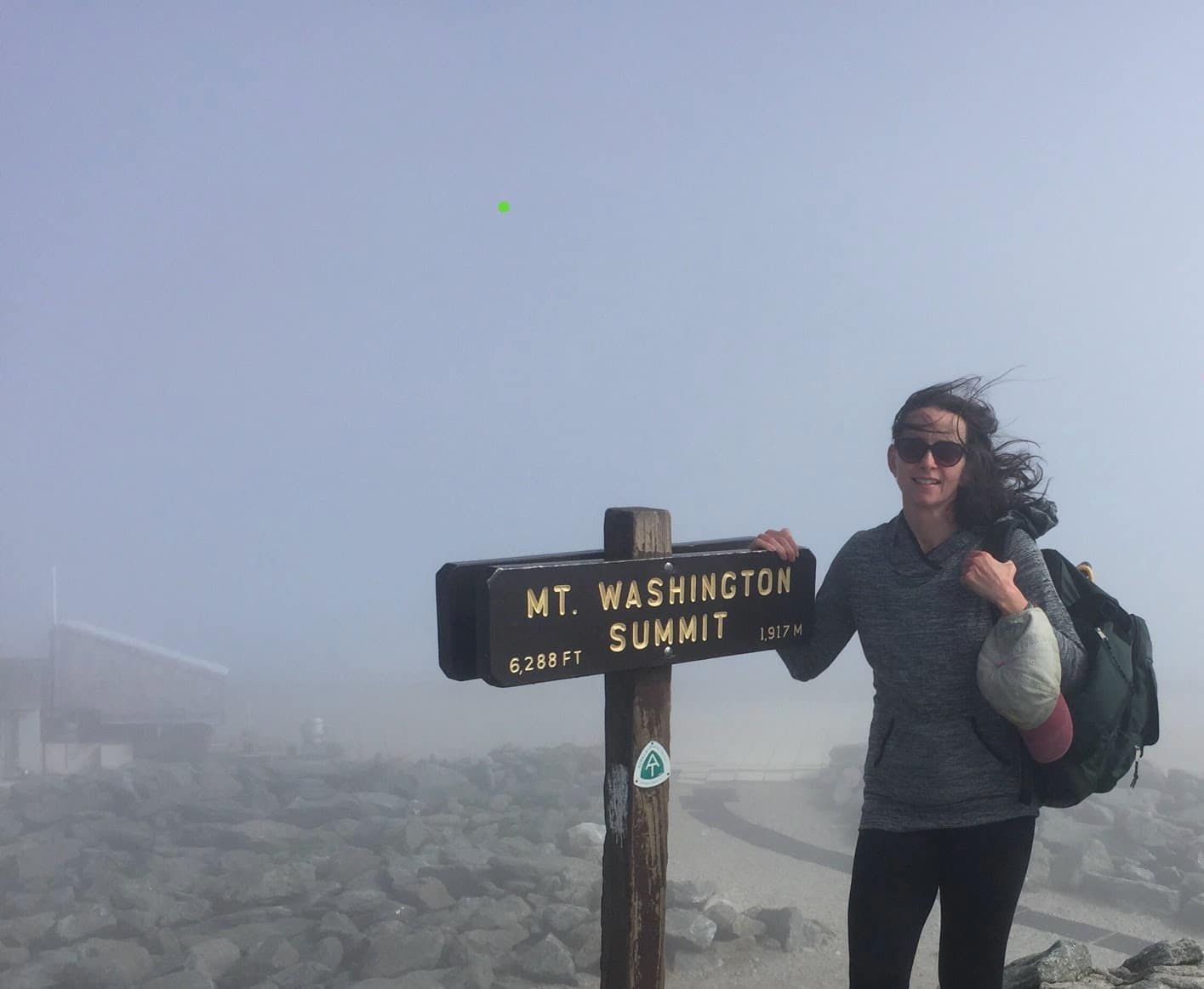 Author Kathleen on Mount Washington