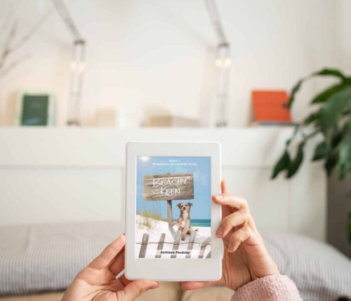 novella Beachy Keen being read on electronic device in bedroom