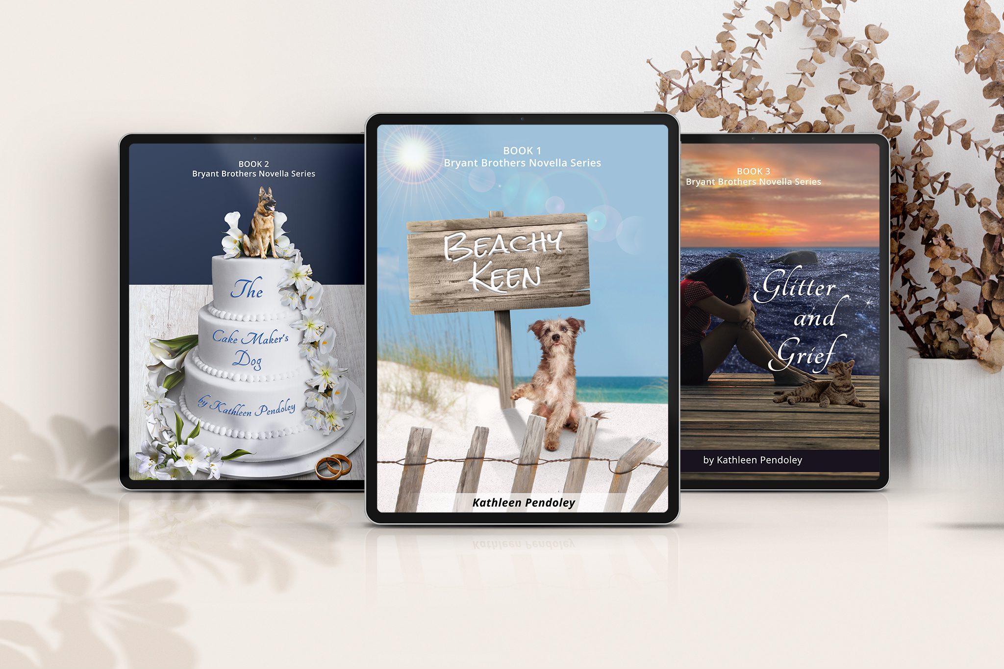"The Cake Maker's Dog", "Beachy Keen", Glitter and Grief by Author Kathleen Pendoley