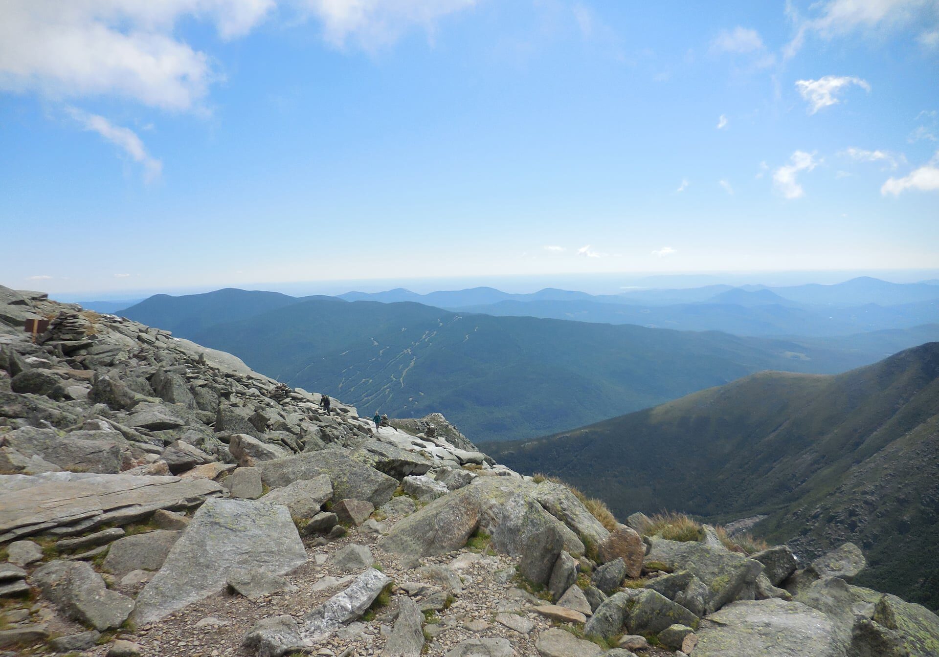 Author Kathleen Pendoley's view from Tuckerman's Ravine MT Washington